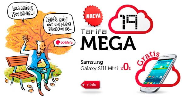 Oceans presenta la Tarifa Mega 19 con un Samsung Galaxy SIII mini gratis