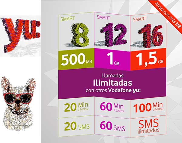 Vodafone Yu ha mejorado las tarifas de prepago