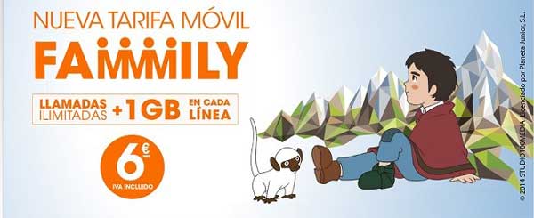 Tarifa Family de Euskaltel: segundas líneas con 7000 minutos y 1 GB por 6 euros al mes