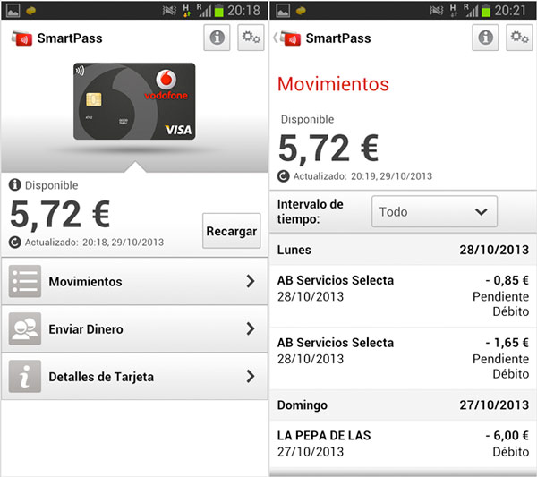 Vodafone convierte los móviles android en tarjetas de crédito y débito