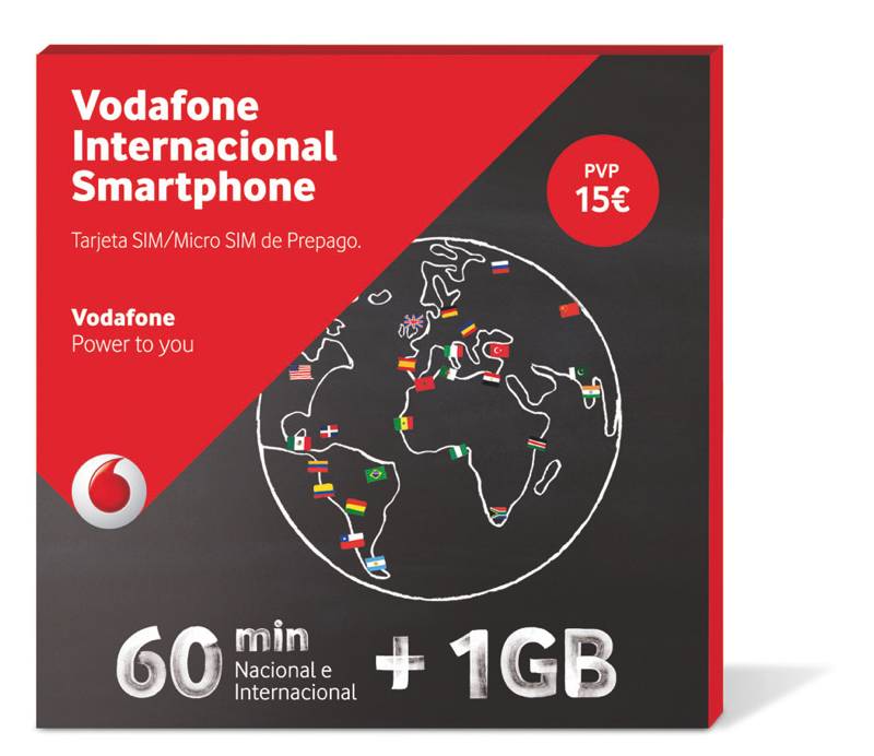 Vodafone Internacional Smartphone tarifa 800